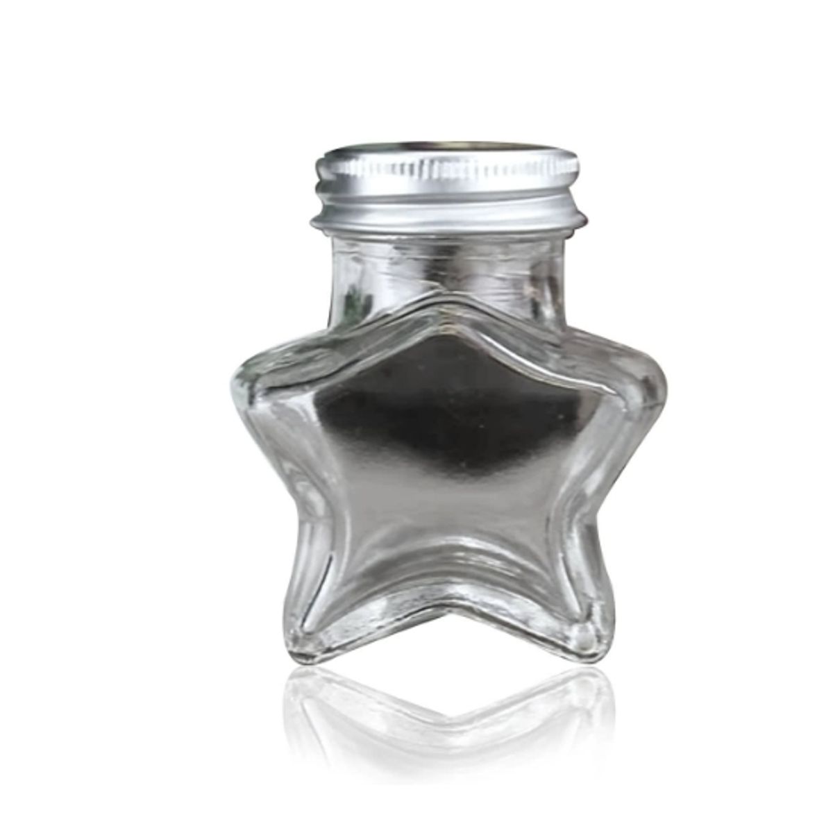 GENERICO - Frasco Vidrio Estrella Tapa Aluminio 50ML