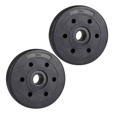 Imagen 2 del producto Par Discos 15 Kg Pre Olímpicos Total 30 Kg