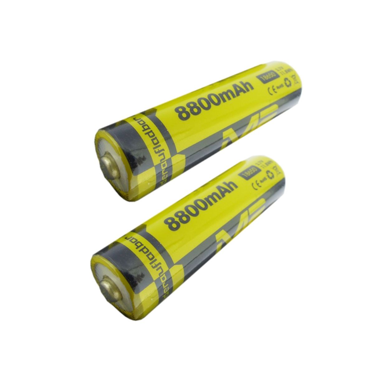 GENERICO - Pack 2 Batería M2-Tec 18650 Recargable 3.7 V 8800mah