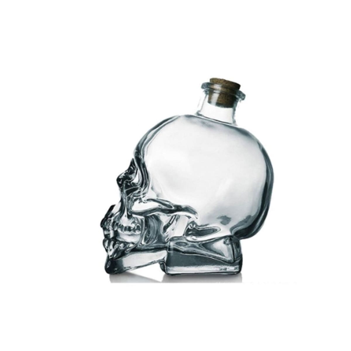 GENERICO - Frasco Vidrio Calavera Tapa Corcho 100ML