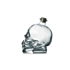 GENERICO - Frasco Vidrio Calavera Tapa Corcho 100ML