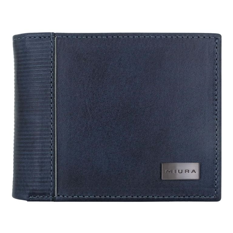 Billetera Ciro Cuero Natural Con Proteccion RFID Azul ...
