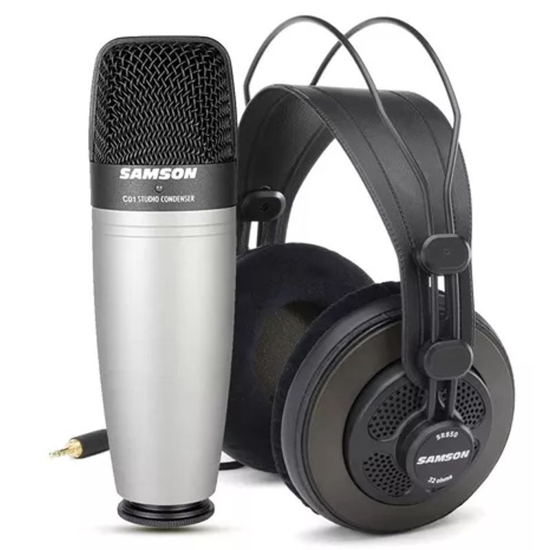 SAMSON - Pack de estudio microfono y audifono Samson modelo C01 - SR850