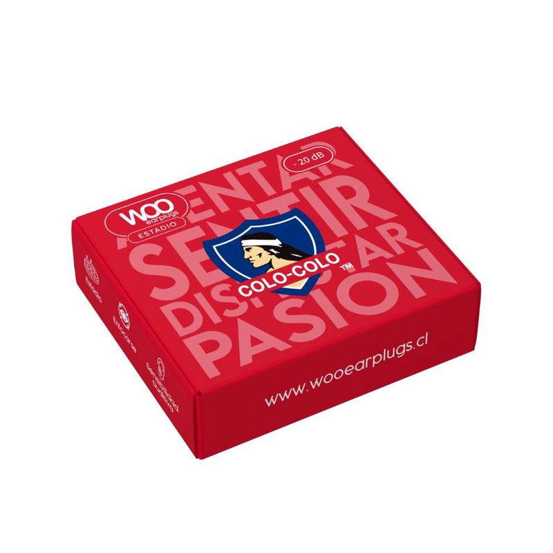 WOO EARPLUGS - Woo Earplugs Colo-colo Estadio - Tapones Auditivos 20db - Negro