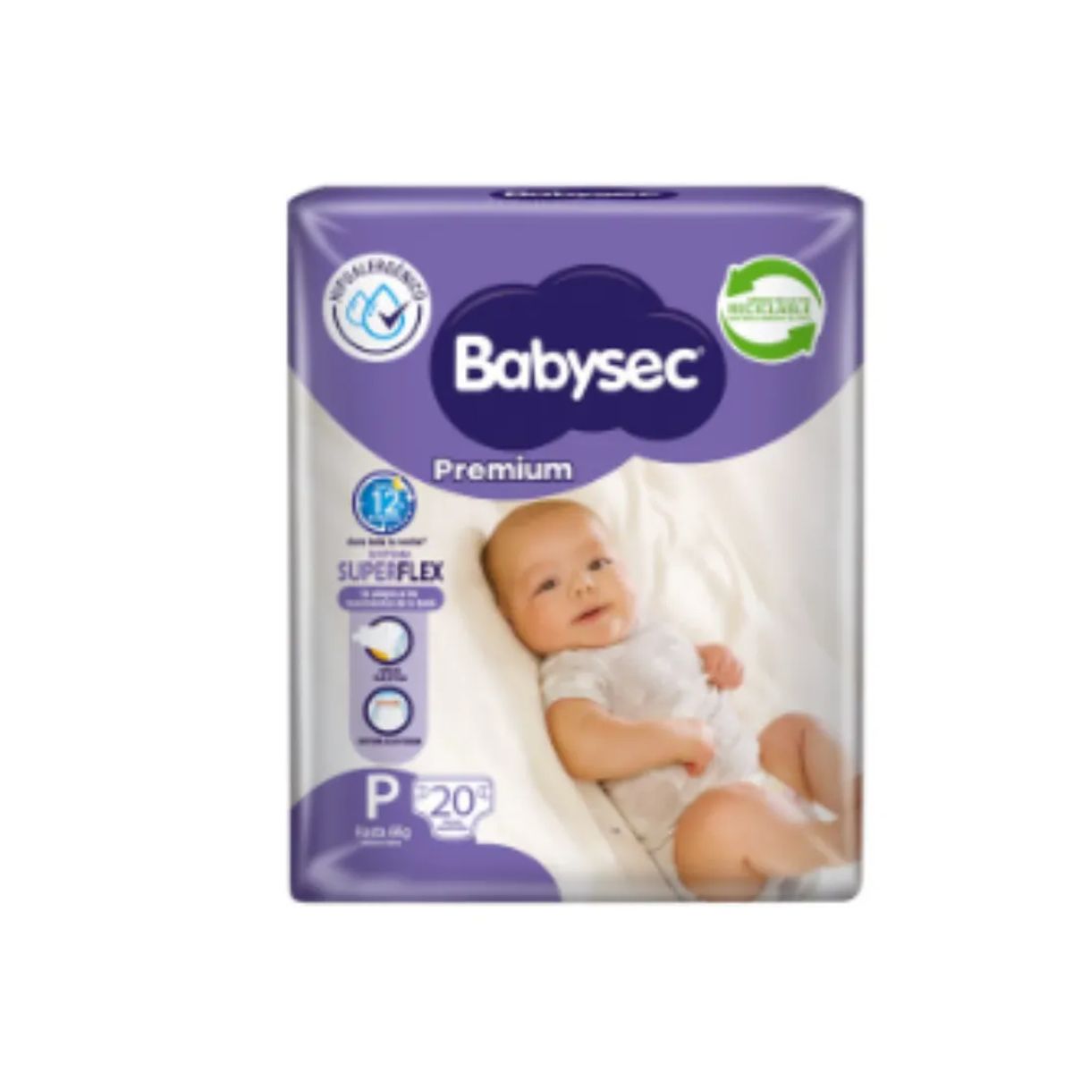 BABYSEC - Pack 4 Paquetes de Pañales Babysec Premium  80 pañales