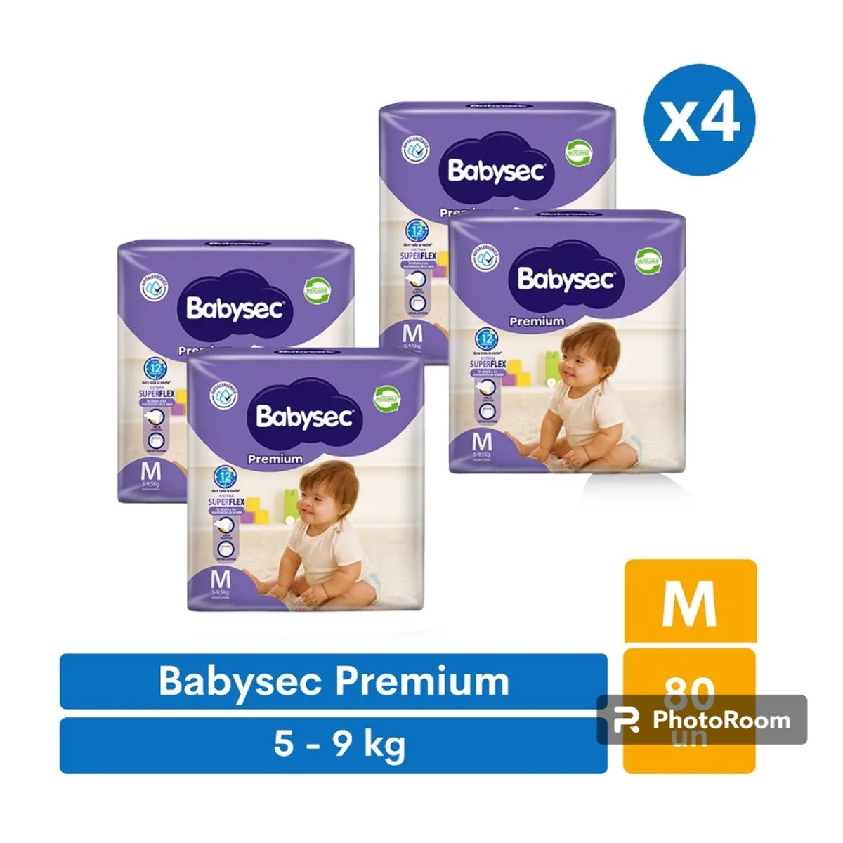 BABYSEC - Pañales Babysec Premium M 80 pañales
