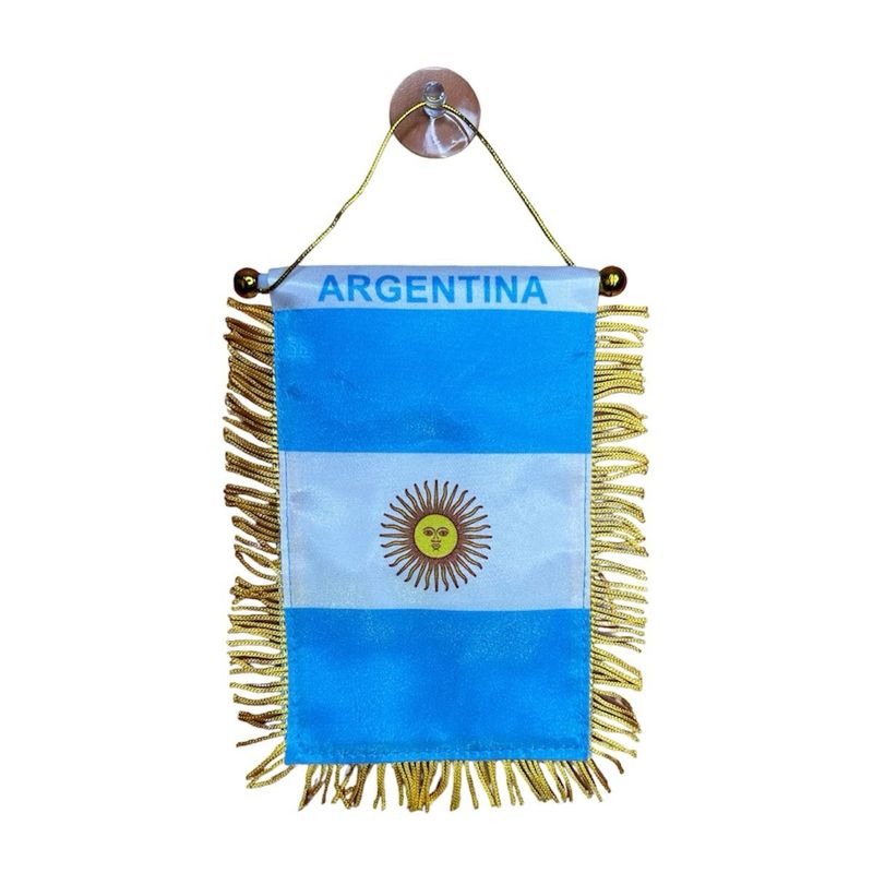 GENERICO - Bandera de Argentina para vidrio o ventanas 13x18cm