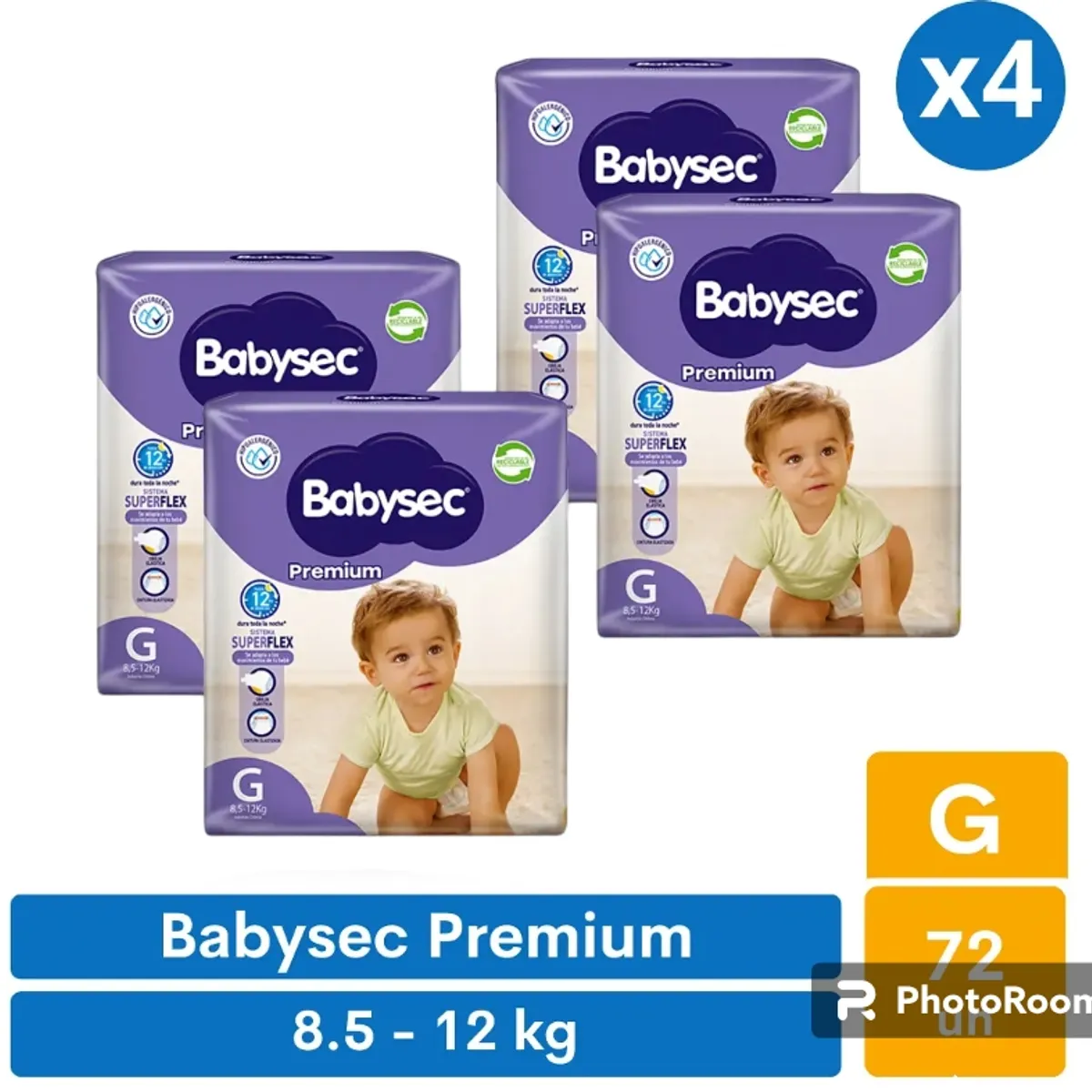 BABYSEC - Pañales Babysec Premium G 72 pañales