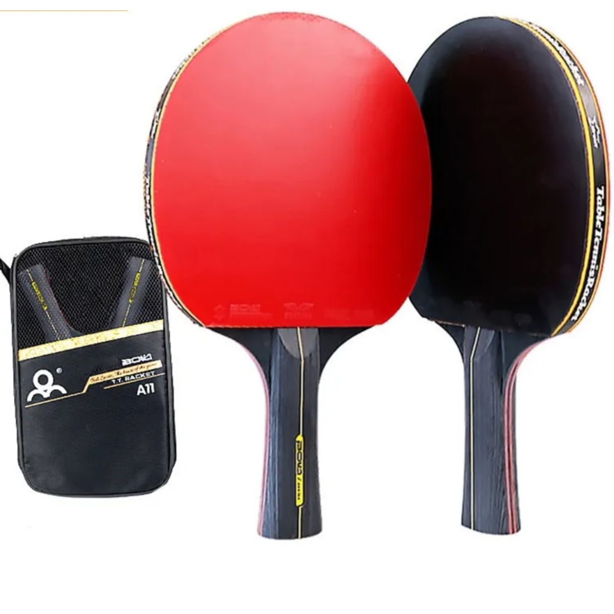 GENERICO - Pack 2 Paleta de Pin Pong profesional 6 estrellas + bolsa