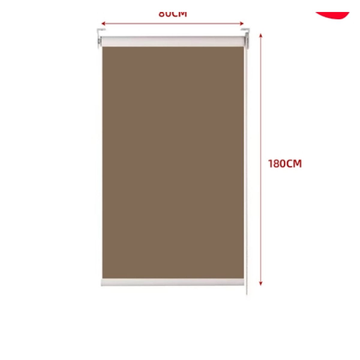 GENERICO - Cortina Roler Black-Out Cafe Oscuro 80X180CM