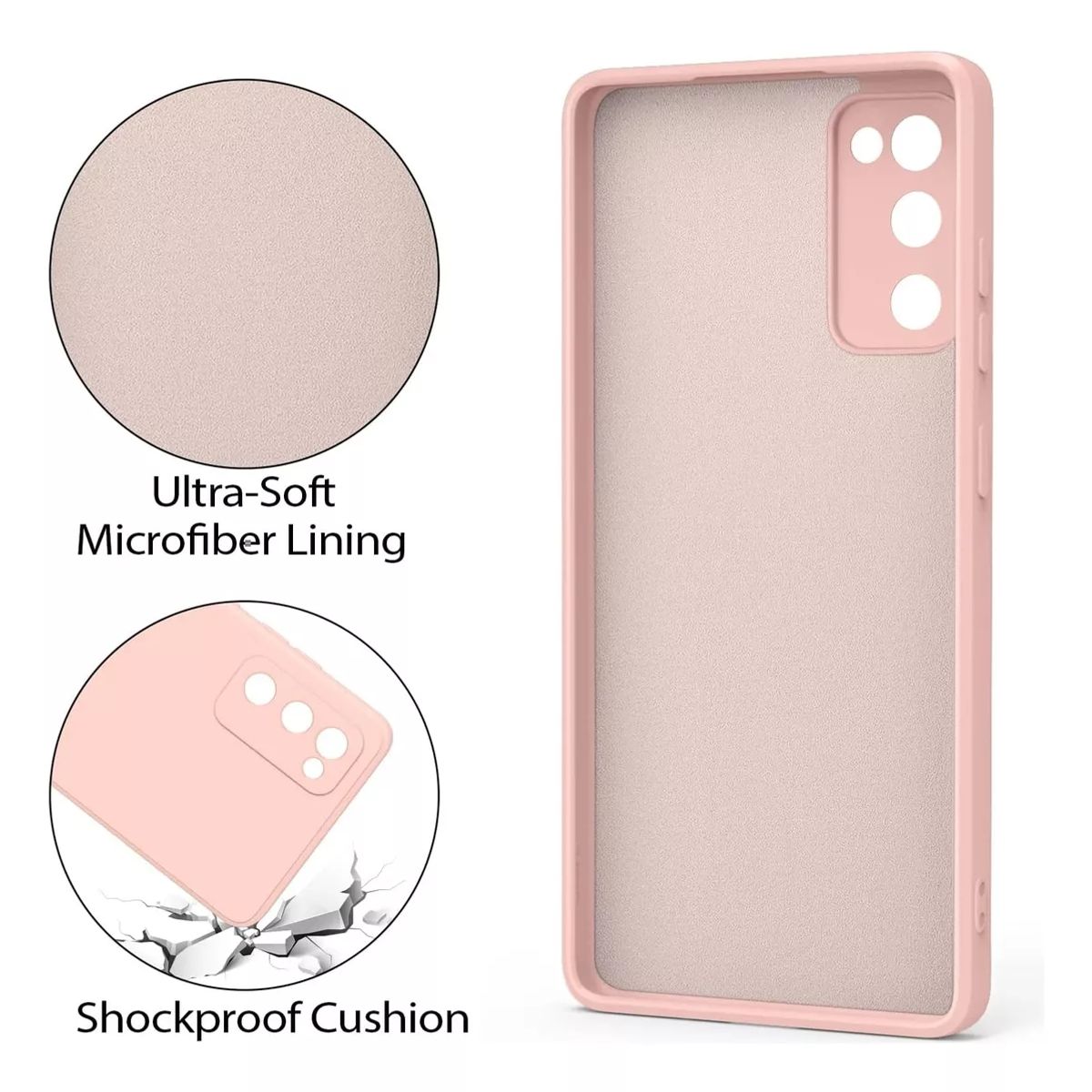 OEM - Carcasa Para Samsung Galaxy S20 Fe Silicona Antihuellas Slim Rosa
