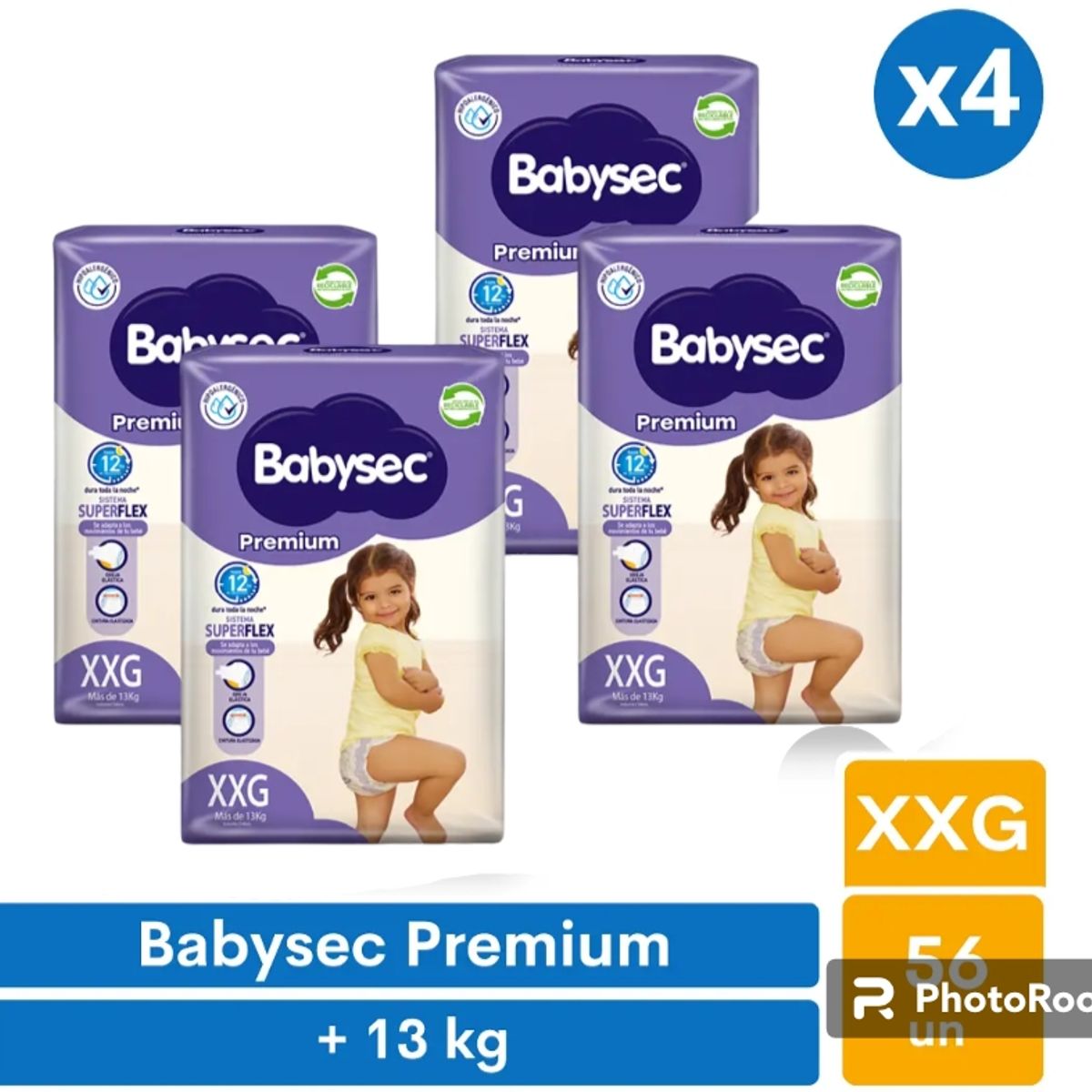 BABYSEC - Pañales Babysec Premium XXG 56 pañales