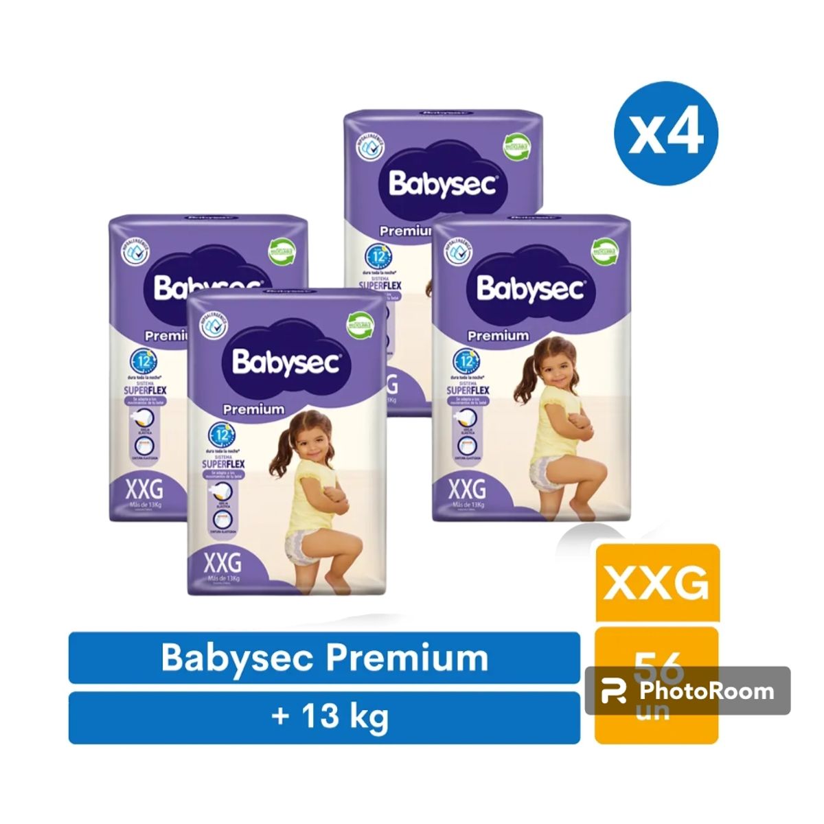 BABYSEC - Pañales Babysec Premium XXG 56 pañales