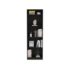 FMFURNITURE - Set Estante 4 Repisas + Complemento Fm-033N Negro
