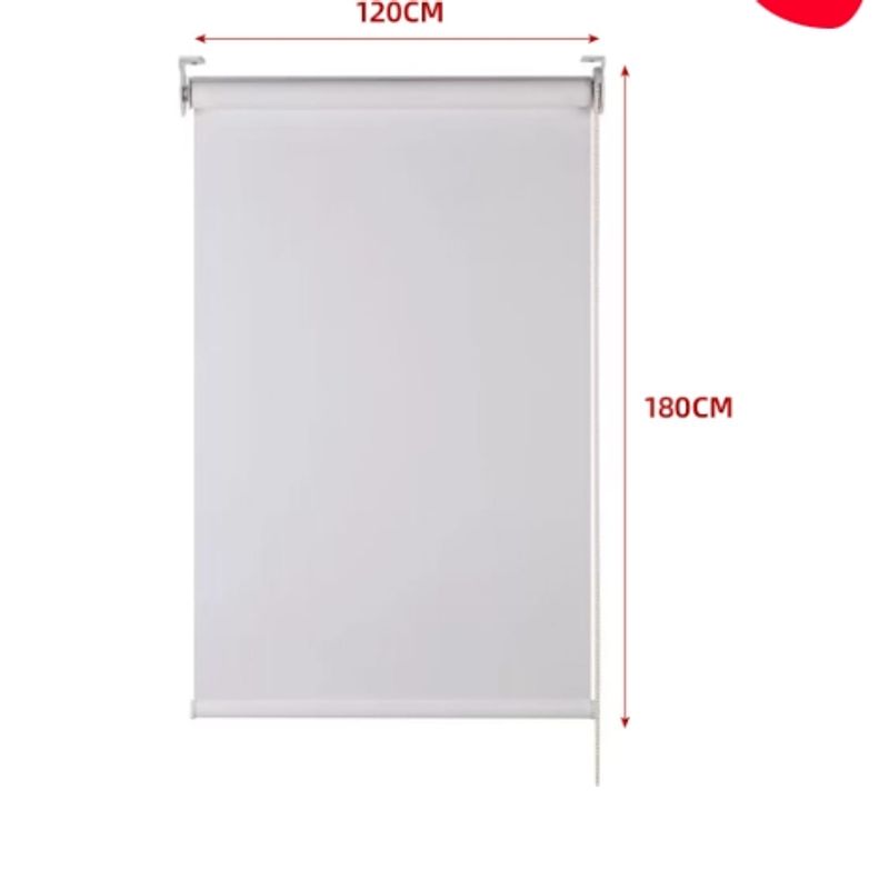 GENERICO - Cortina Roller Black-Out Gris Claro 120X180CM