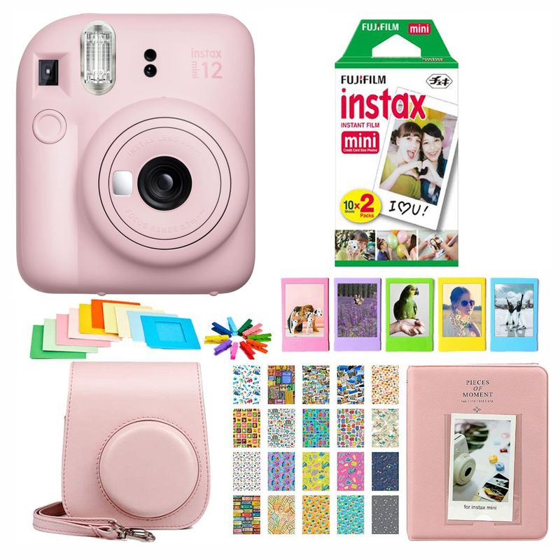 FUJIFILM - SET COMPLETO CÁMARA FUJIFILM INSTAX MINI 12 +20 PELÍCULAS +ACCESORIOS