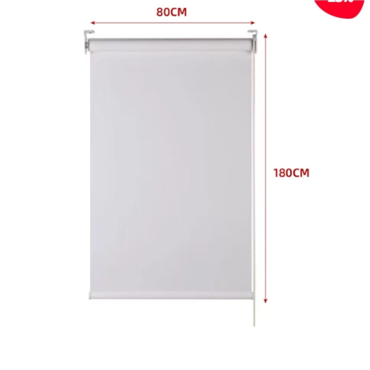 GENERICO - Cortina Roller Black-Out Gris Claro 80X180CM