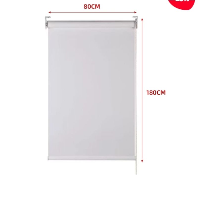 GENERICO - Cortina Roller Black-Out Gris Claro 80X180CM