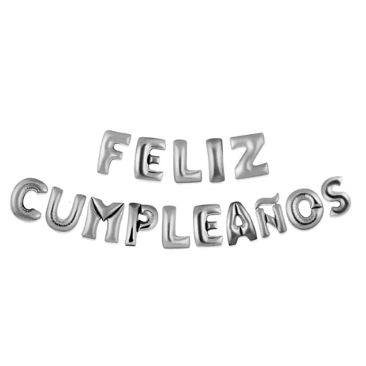 GENERICO - Globo Metalico F.C Plateado x 1 Unidad