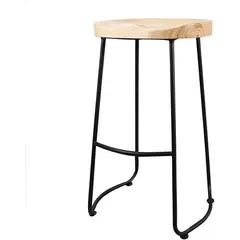 CRUSEC - Silla De Bar 65 Cm Taburete Barra Asiento Madera Mostrador