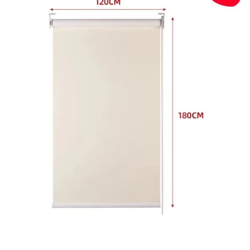 GENERICO - Cortina Roller Black-Out Beige Claro 120X180CM