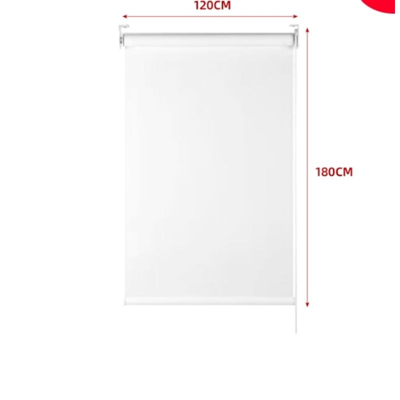 GENERICO - Cortina Roller Black-Out Blanco 120X180CM