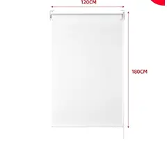 GENERICO - Cortina Roller Black-Out Blanco 120X180CM