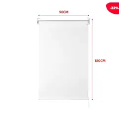 GENERICO - Cortina Roller Black-Out Blanco 90X180CM