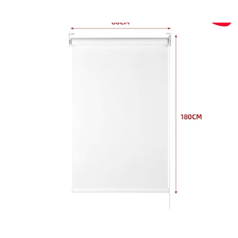 GENERICO - Cortina Roller Black-Out Blanco 80X180CM