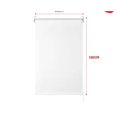GENERICO - Cortina Roller Black-Out Blanco 80X180CM