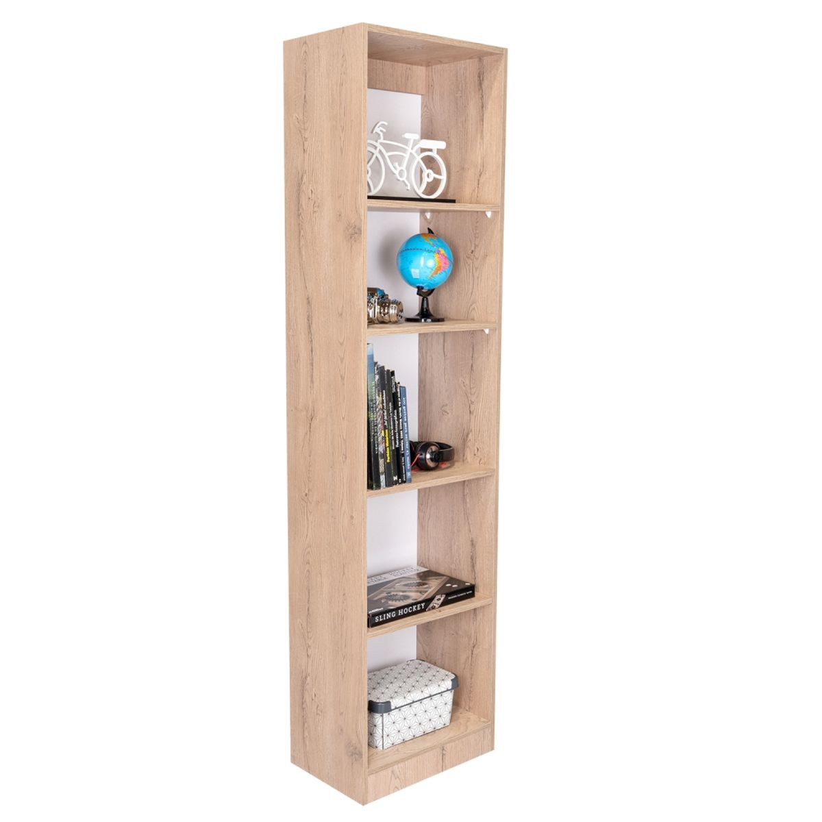FMFURNITURE - Set Estante 45Cm + Estante 2 Puertas Fm-006C Cafe Claro
