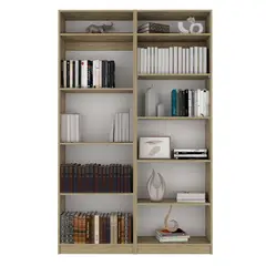 FMFURNITURE - Set 2 Estantes + Complemento Fm-023C Cafe Claro