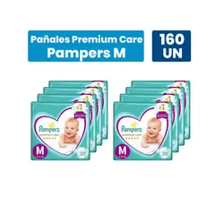 PAMPERS - Pañales Premium Care M 160 pañales