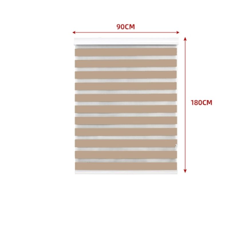 GENERICO - Cortina Roller Duo Black-Out Beige Oscuro 90X180CM
