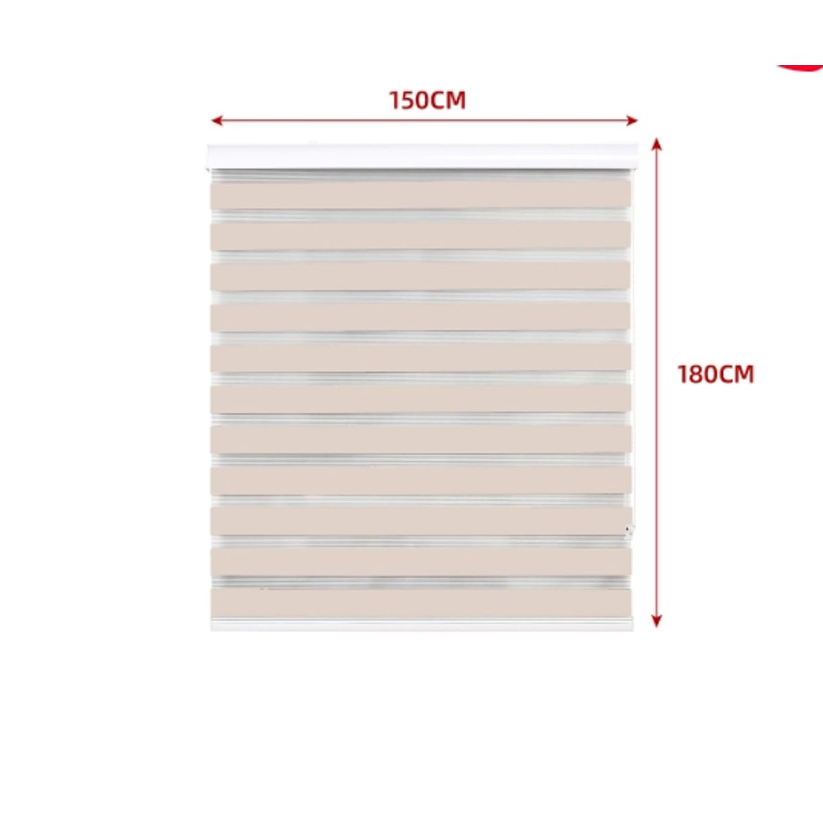 GENERICO - Cortina Roller Duo Black-Out Beige 150X180CM