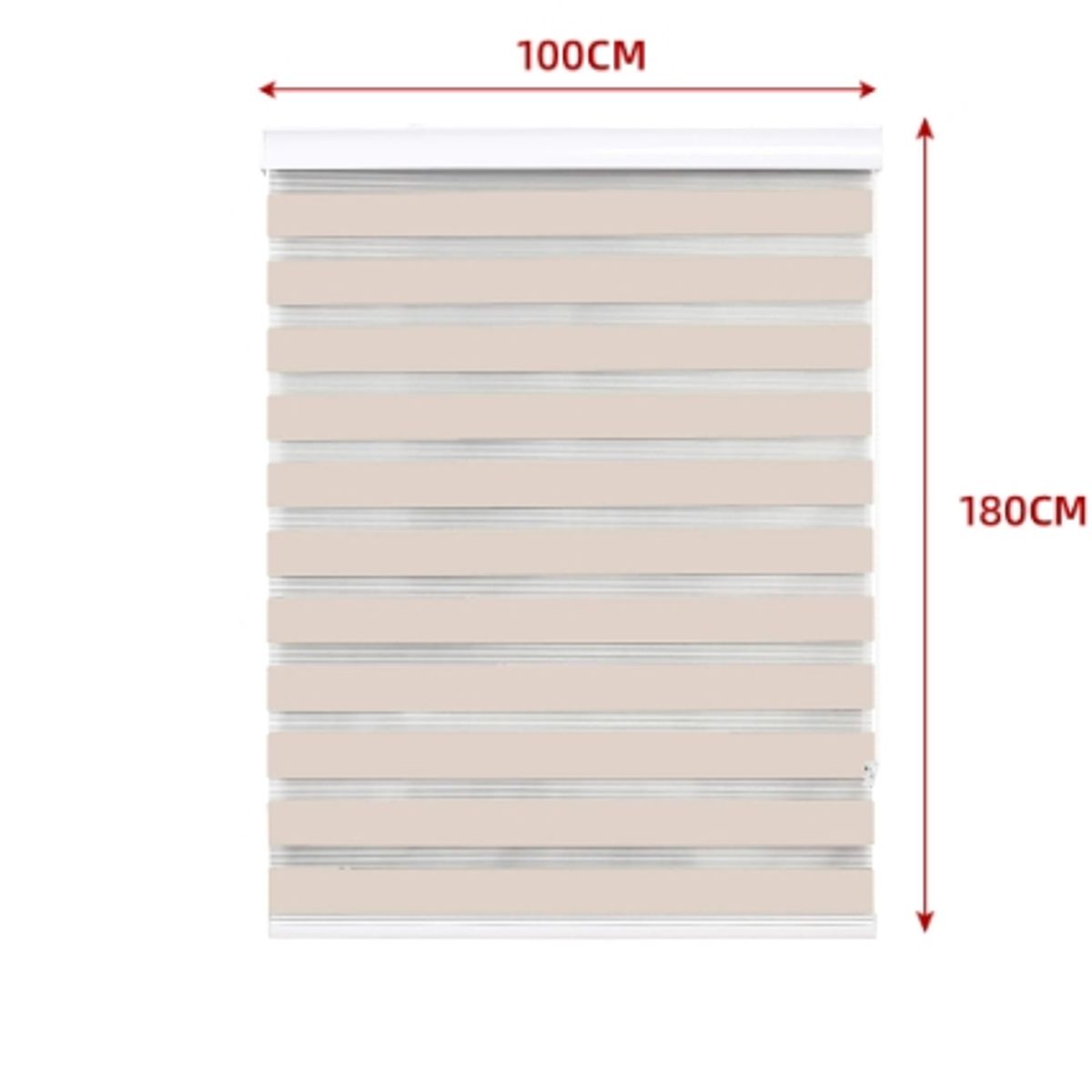 GENERICO - Cortina Roller Duo Black-Out Beige 100X180CM