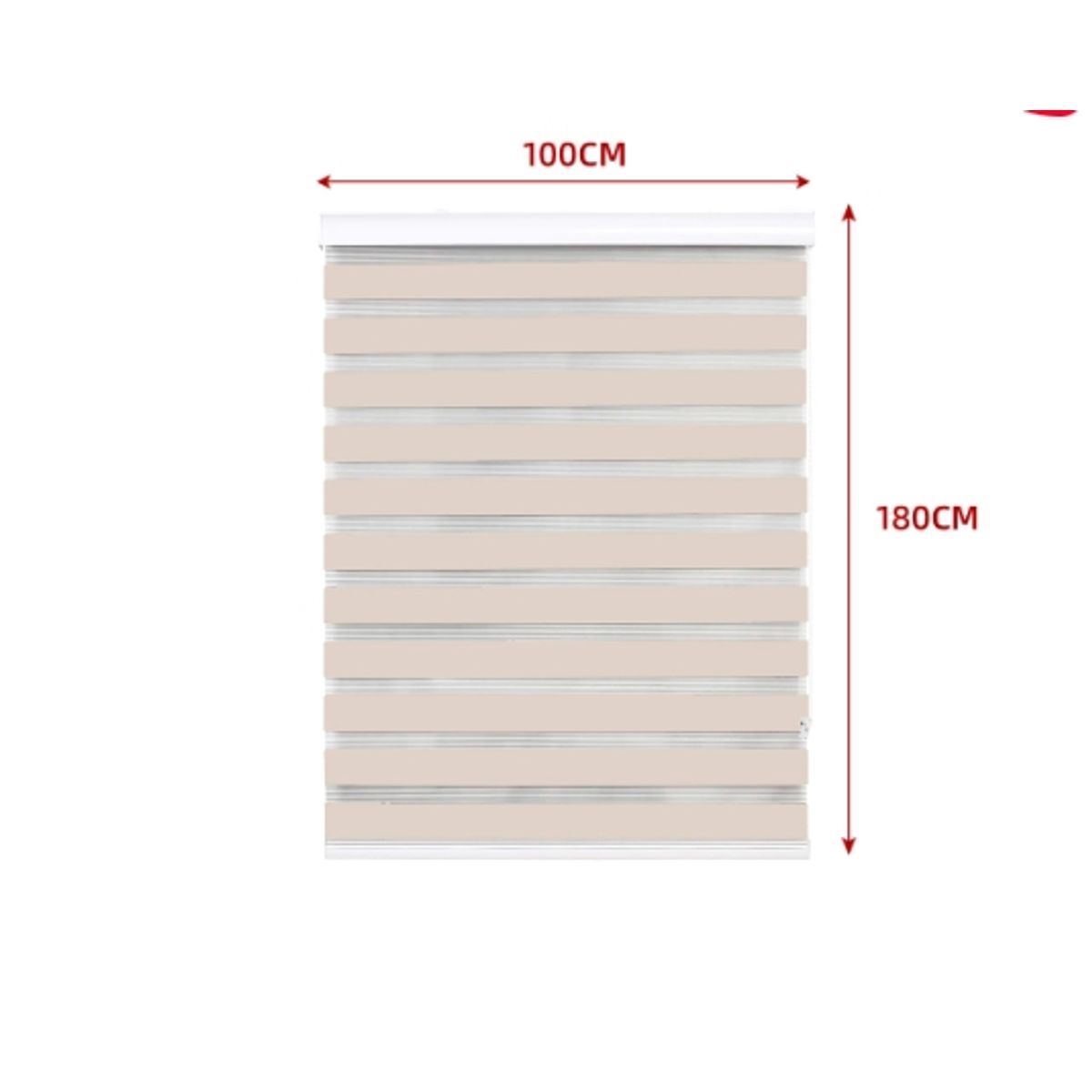 GENERICO - Cortina Roller Duo Black-Out Beige 100X180CM