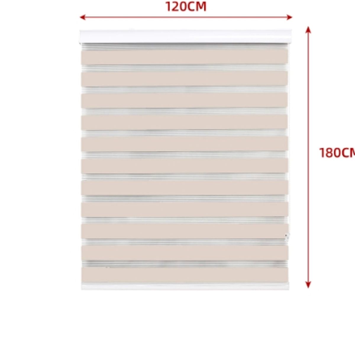 GENERICO - Cortina Roller Duo Black-Out Beige 120X180CM