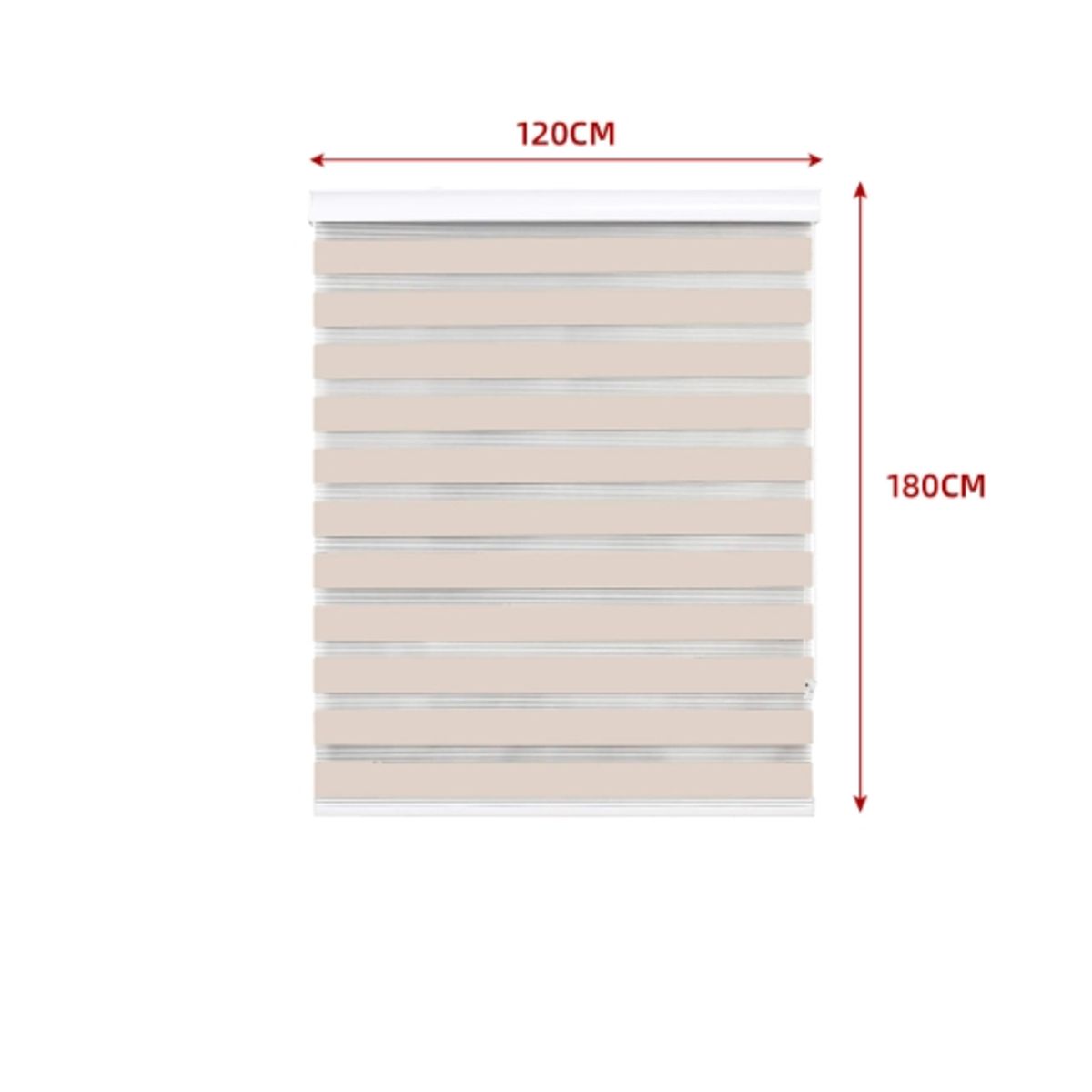 GENERICO - Cortina Roller Duo Black-Out Beige 120X180CM