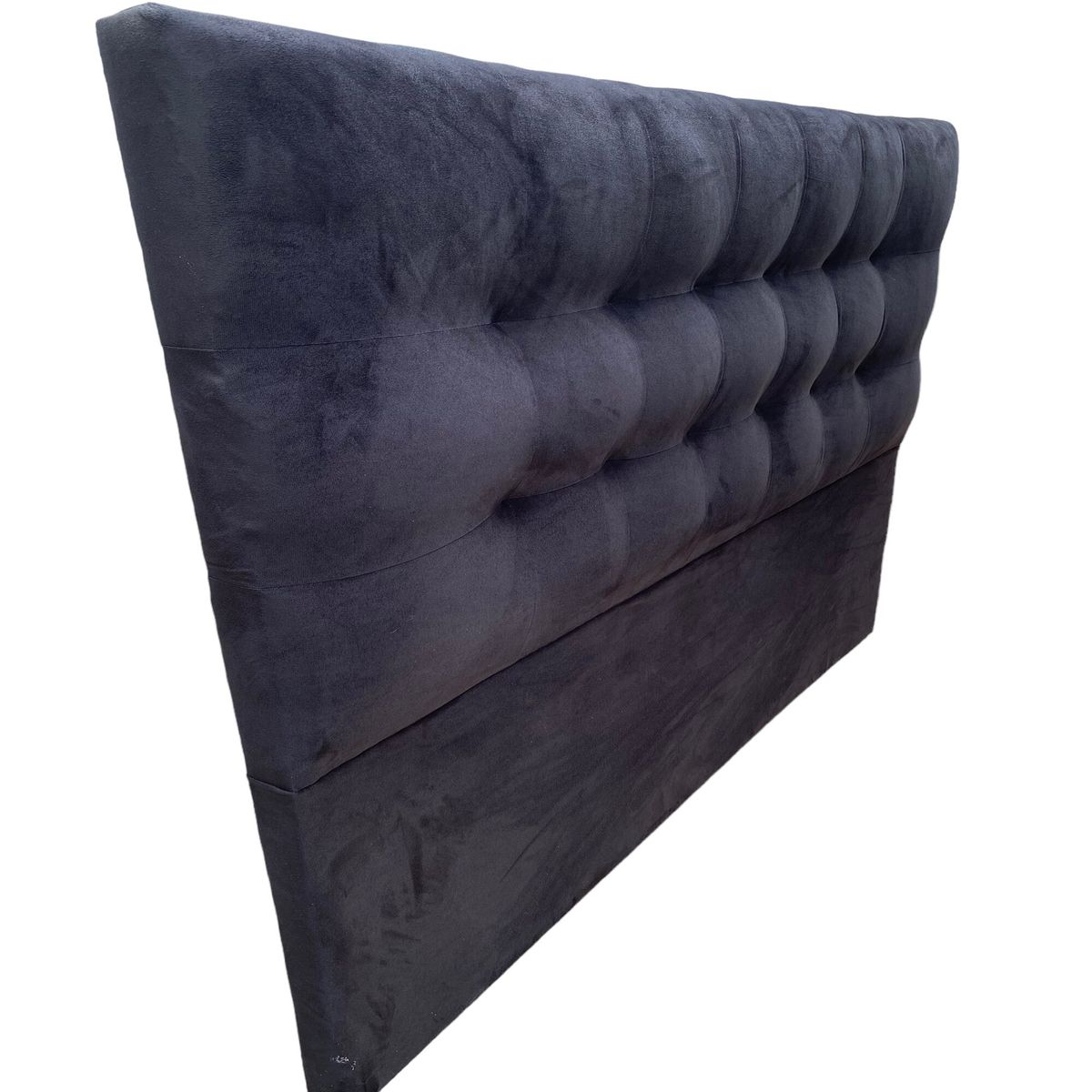 GENERICO - Respaldo De Cama 1 Plaza Valencia Felpa Negro