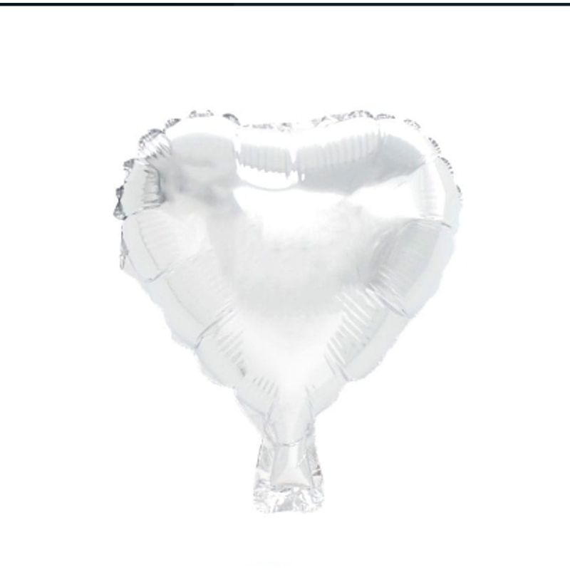 GENERICO - Globo Metalico 10 Corazón x50 Unidades