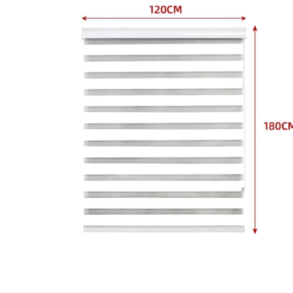 GENERICO - Cortina Roller Duo Black-Out Blanco 120X180CM