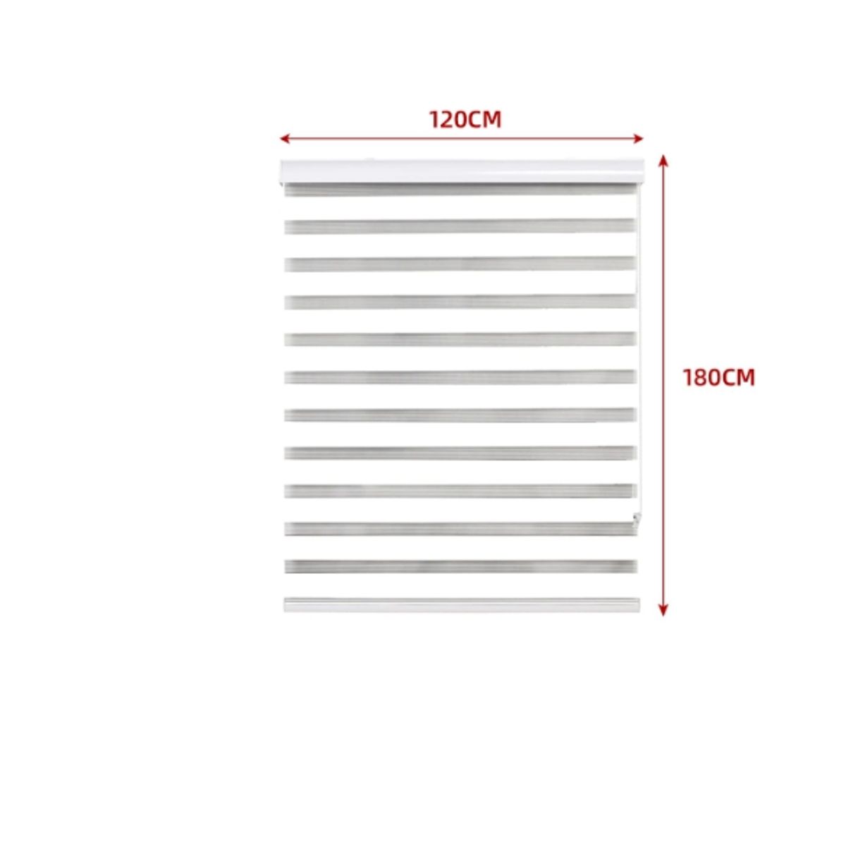 GENERICO - Cortina Roller Duo Black-Out Blanco 120X180CM