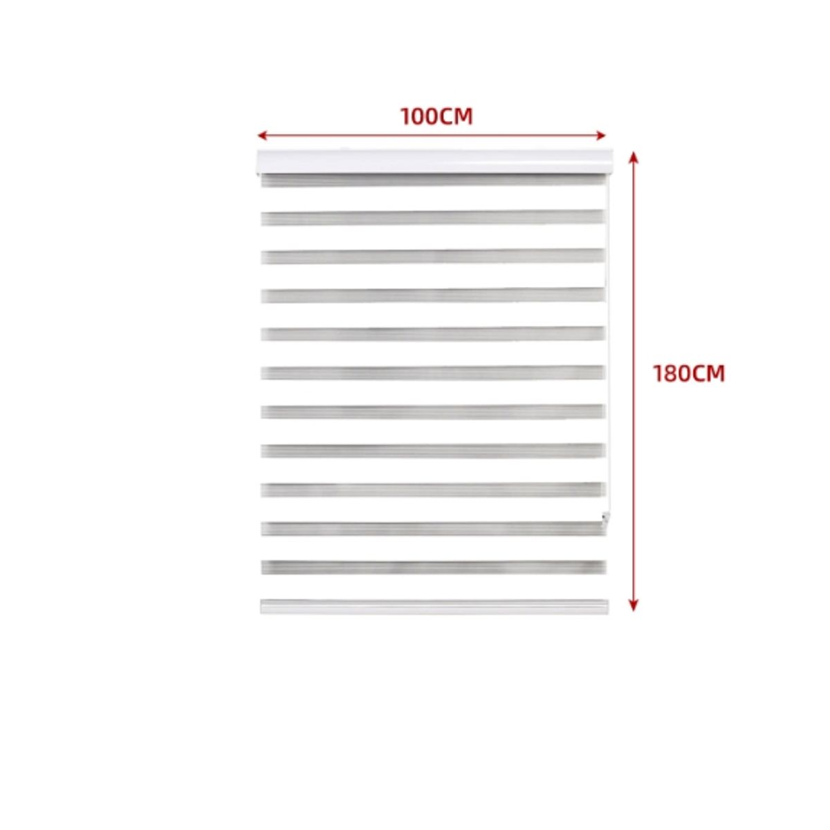 GENERICO - Cortina Rolller Duo Black-Out Blanco 100X180CM