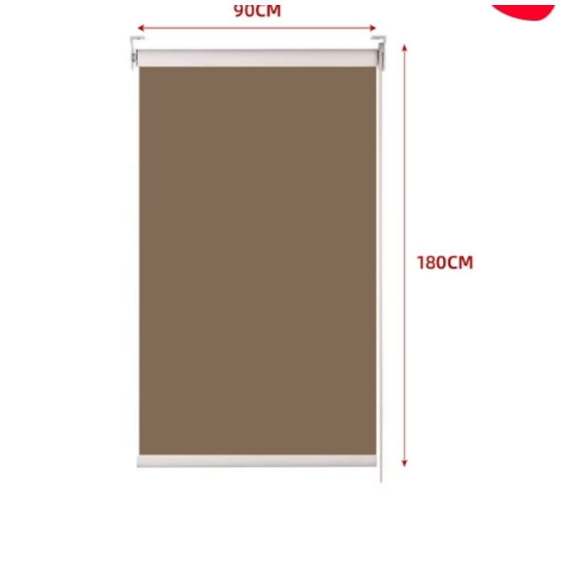 GENERICO - Cortina Roller Black-Out Cafe Oscuro 90X180CM