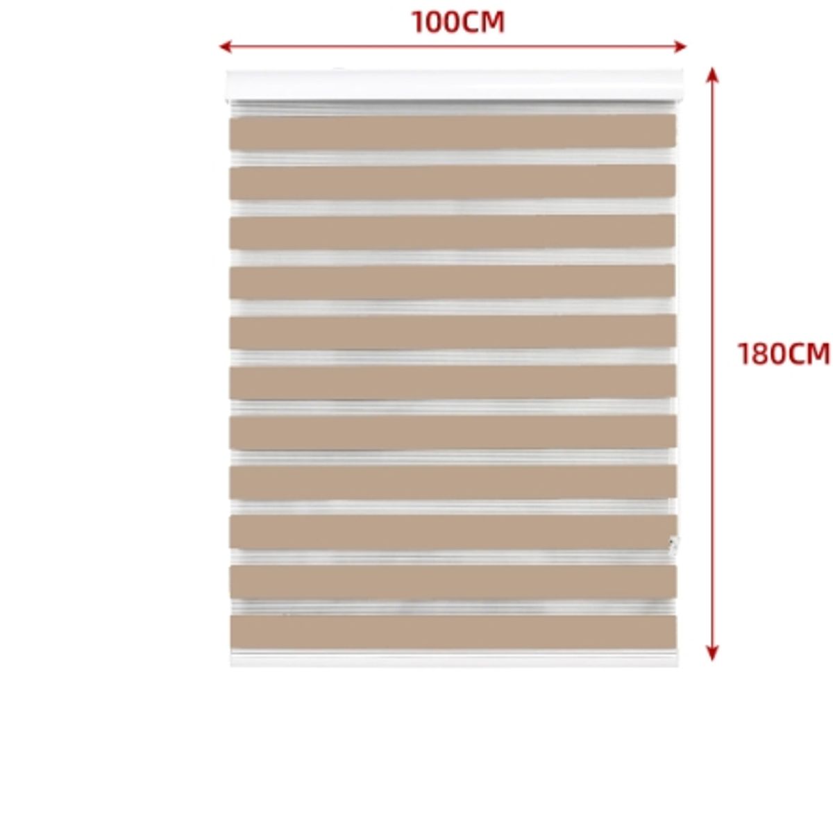 GENERICO - Cortina Roller Duo Black-Out Beige Oscuro 100X180CM