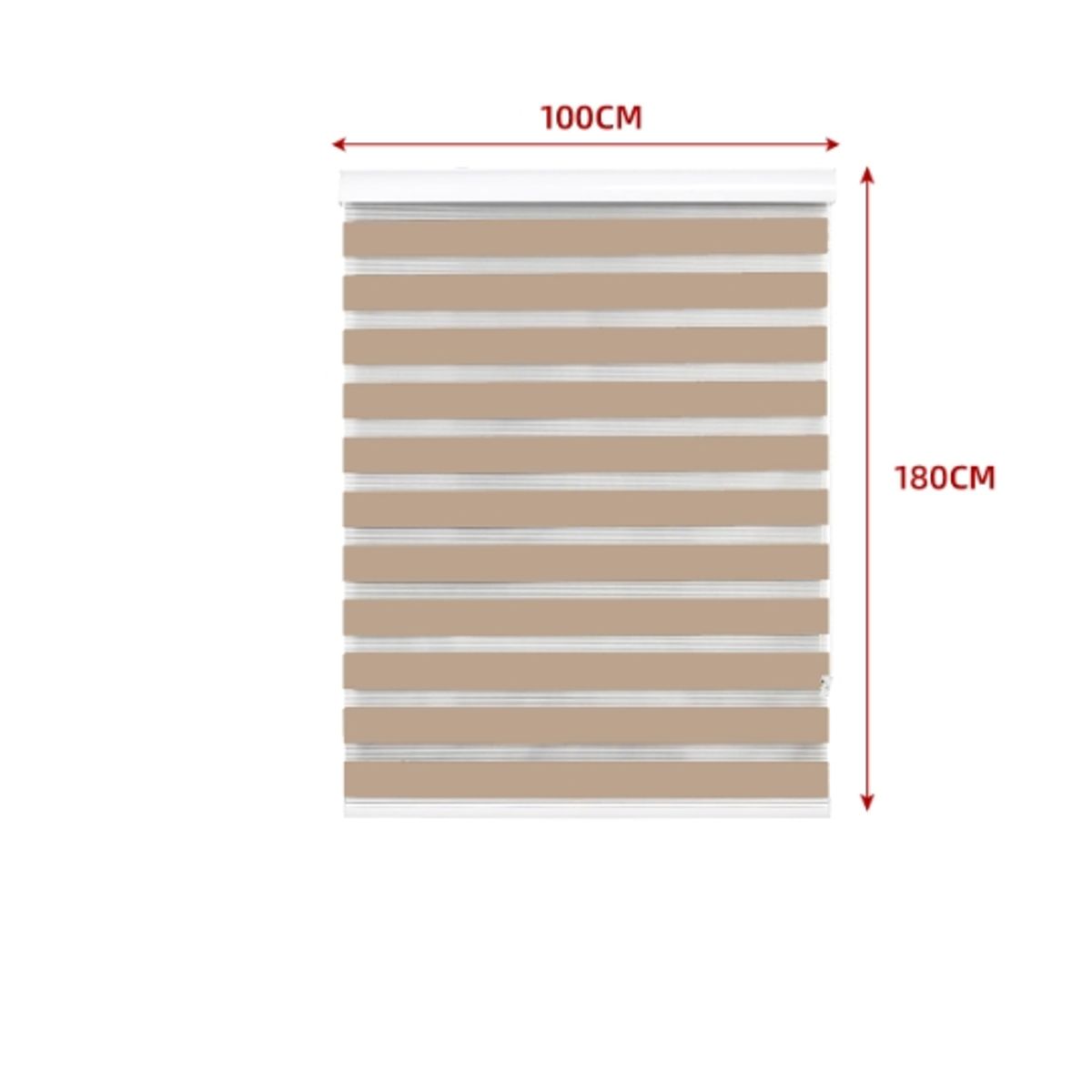 GENERICO - Cortina Roller Duo Black-Out Beige Oscuro 100X180CM