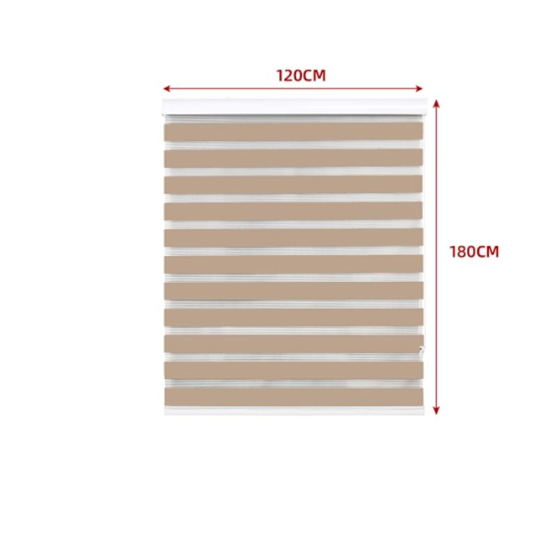 GENERICO - Cortina Roller Duo Balck-Out Color Cafe Claro 120X180CM