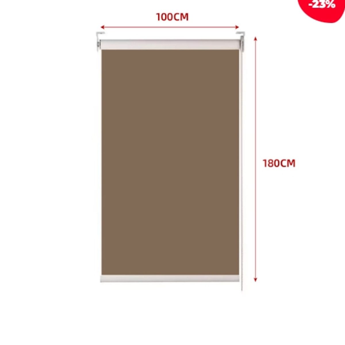 GENERICO - Cortina Roller Balck-Out Cafe Oscuro 100X180CM