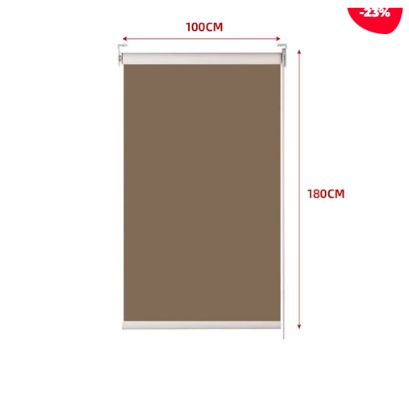 GENERICO - Cortina Roller Balck-Out Cafe Oscuro 100X180CM